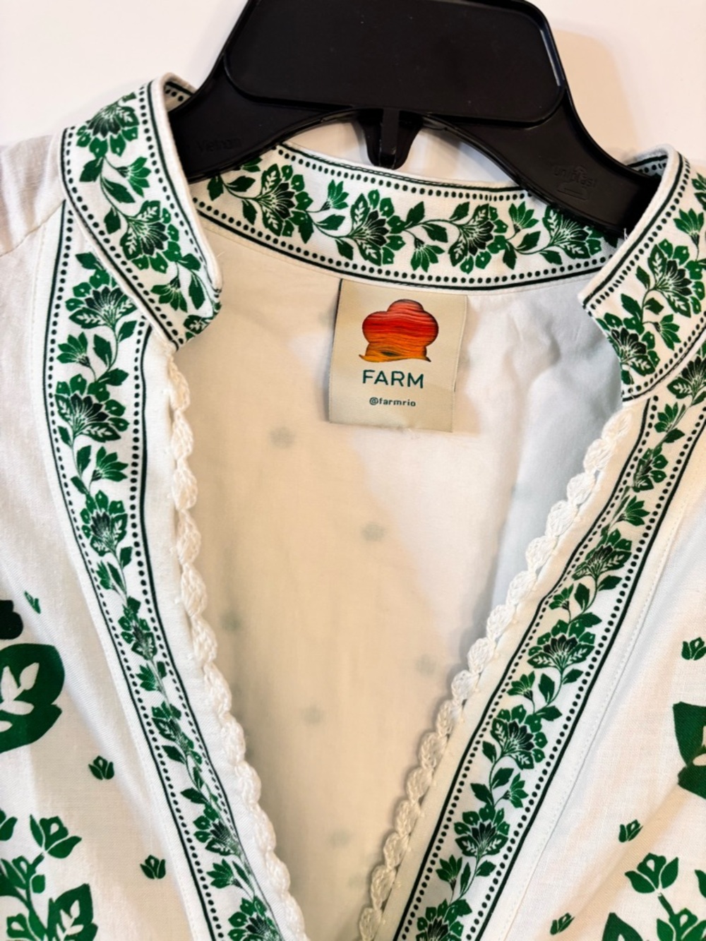 new Farm Rio Forest Soul Off-White Maxi Dress green and white floral sundress - Picture 8 of 12